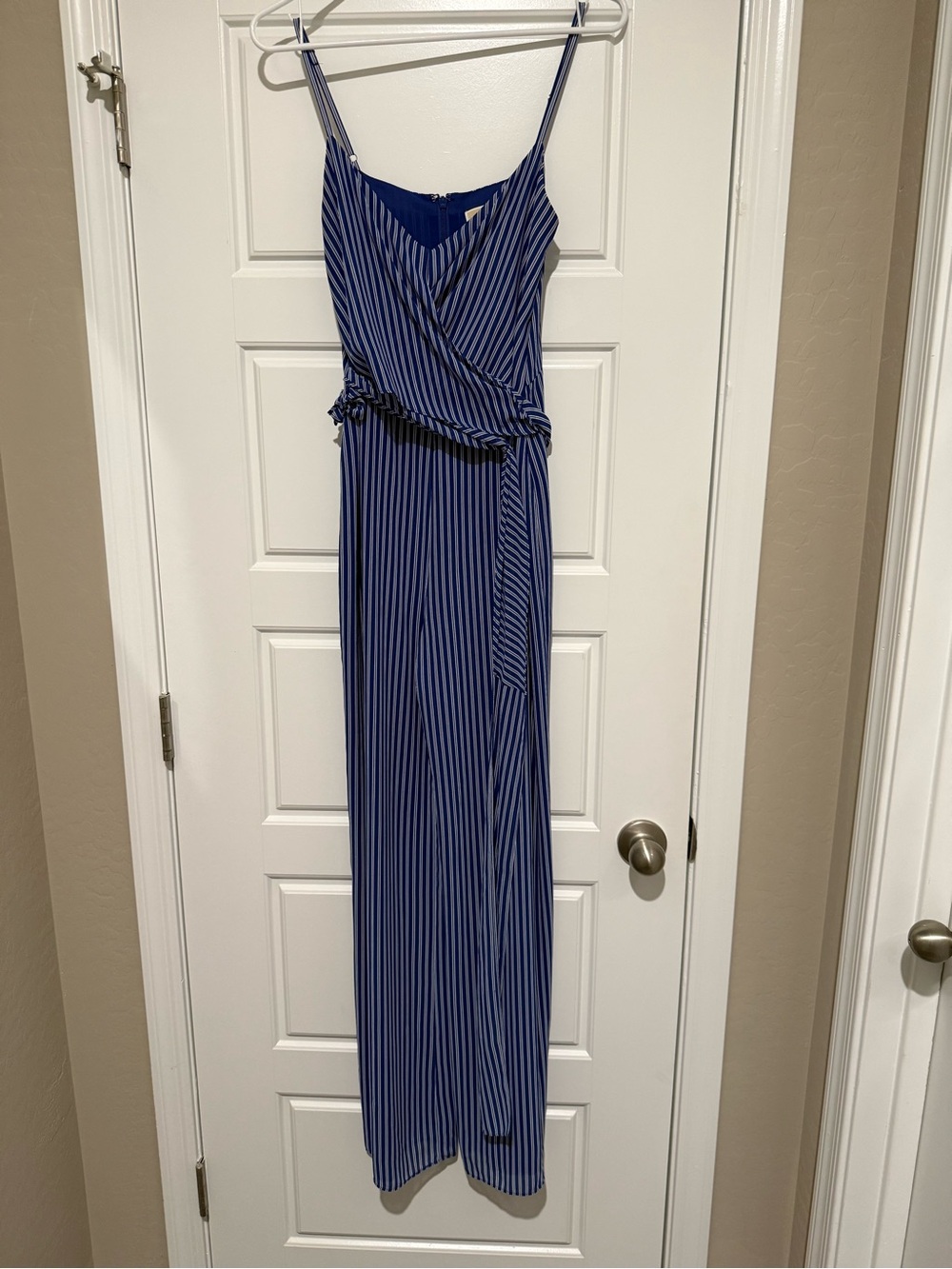 Michael Kors Blue Striped Jumpsuit